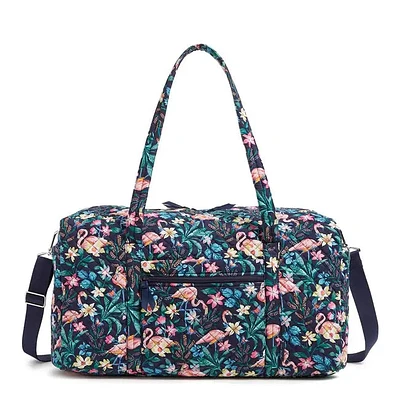 Large Travel Duffel - Flamingo Garden