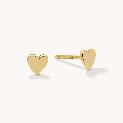 14k Heart Studs