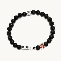 Ohio State Lava Stone Bracelet