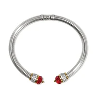 Meridian Red Open Hinged Bangle