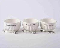 Mild, Medium & Hot Dip Bowl Set