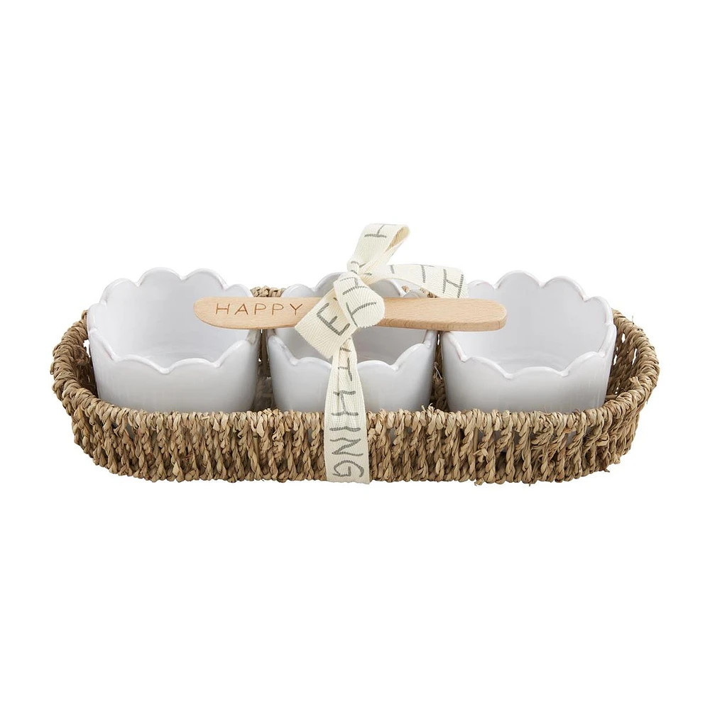 Scallop Tidbit & Basket Set