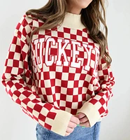 Ohio State Checkerboard Sweater
