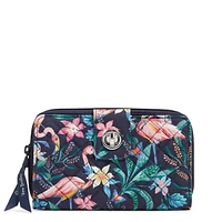 RFID Turnlock Wallet - Flamingo Garden