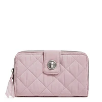 RFID Turnlock Wallet - Hydrangea Pink