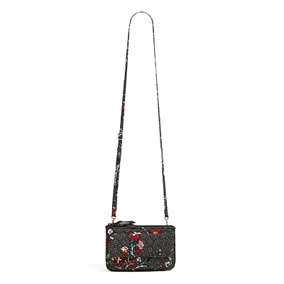 RFID Wallet Crossbody - Perennials Noir Dot
