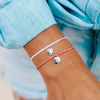 Sand Dollar Silver Bitty Charm Bracelet