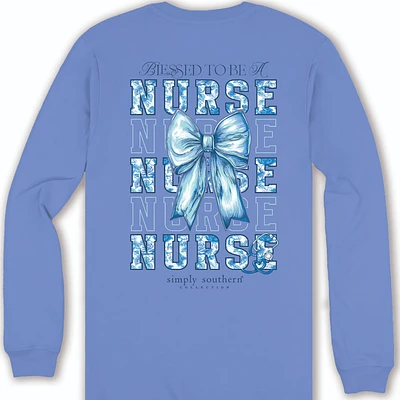 Nurse Bow Long Sleeve Tee