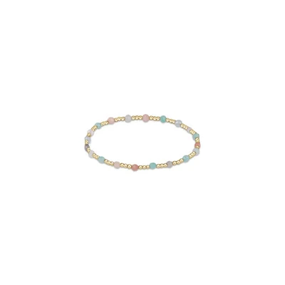 Gemstone Gold Sincerity Pattern 3mm Bead Bracelet