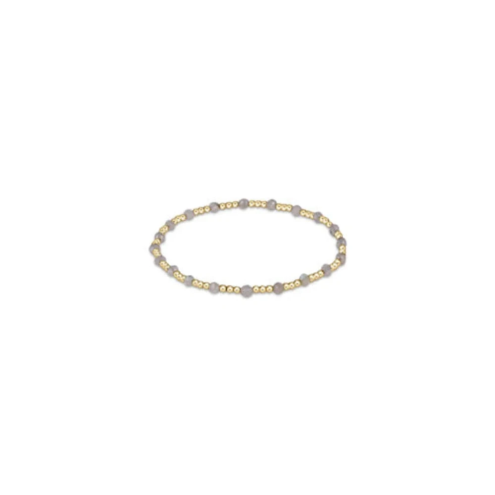 Gemstone Gold Sincerity Pattern 3mm Bead Bracelet