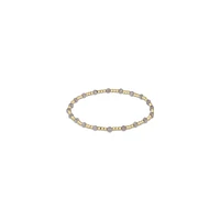 Gemstone Gold Sincerity Pattern 3mm Bead Bracelet