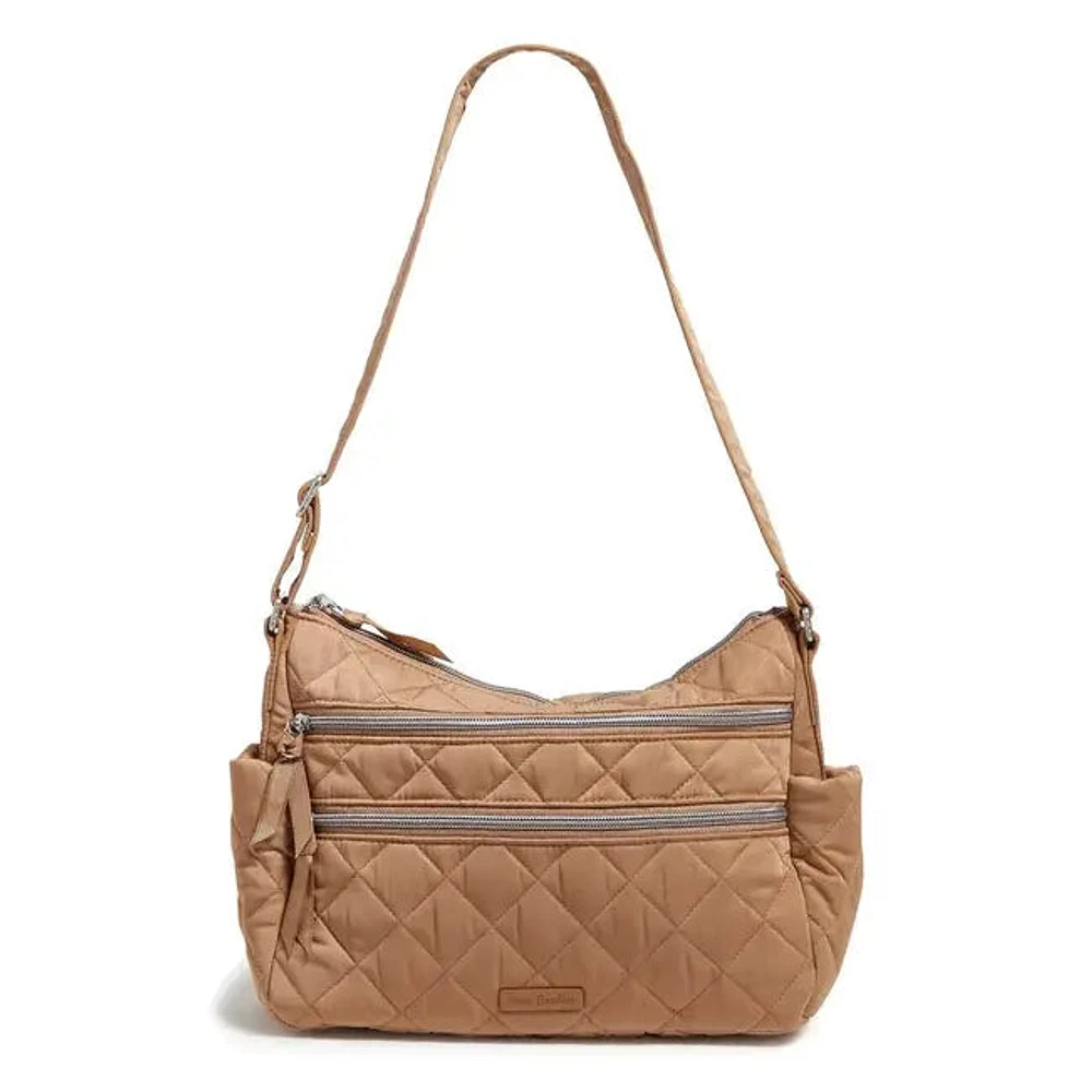 Triple Zip Shoulder Bag - Meadowlark Tan