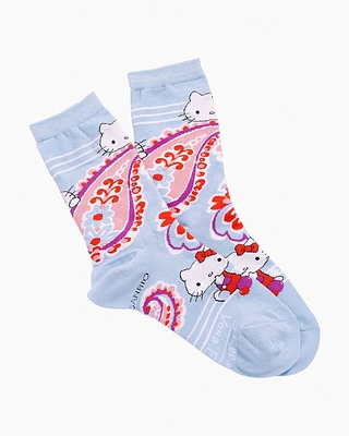 Crew Socks Hello Kitty Paisley