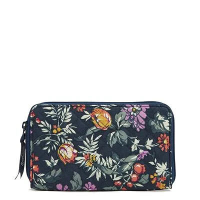 RFID Deluxe Travel Wallet - Fresh-Cut Floral Green