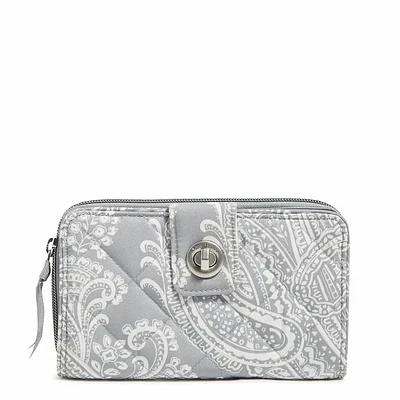 RFID Turnlock Wallet - Cloud Gray Paisley