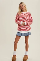 Nina Oversized Striped Crew