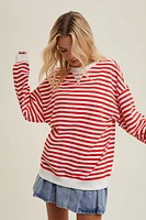 Nina Oversized Striped Crew