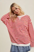 Nina Oversized Striped Crew