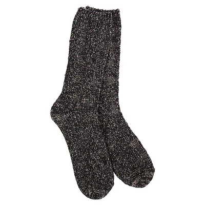Weekend Crew Socks - Black Confetti