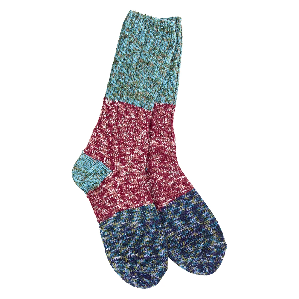 Ragg Crew Socks - Cranberry Cb Multi