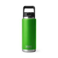 Rambler 26 oz Straw Bottle Canopy Green