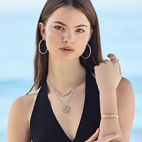 Pebble Edge Heart Necklace