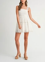Annabelle Smocked Lace Dress