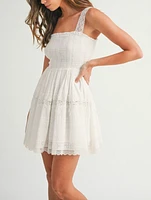 Annabelle Smocked Lace Dress