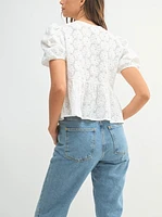 Claire Babydoll Front Tie Top