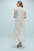 Esther Floral Cinched Midi Dress