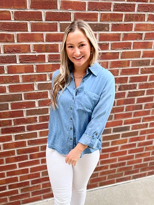 Life's A Breeze Chambray Button Down