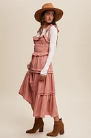 Rosette Tiered Smocked Midi Dress
