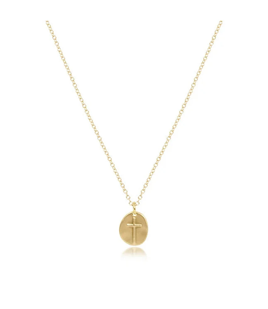 16" Necklace Gold - Inspire Small Gold Charm