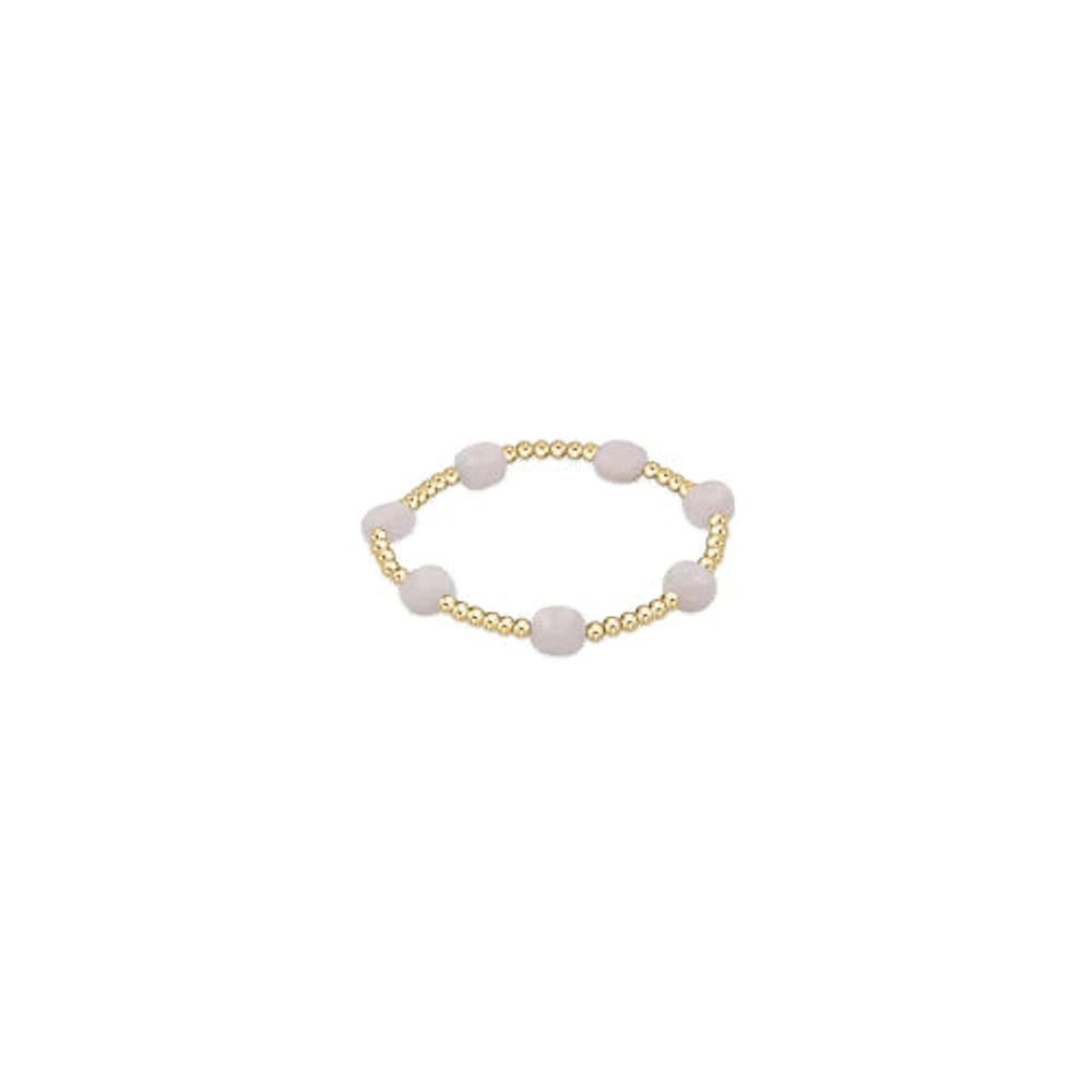 Admire Gold 3mm Bead Bracelet - Moonstone