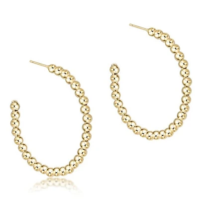 Beaded Classic 1.25" Post Hoop