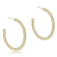 Beaded Classic 1.25" Post Hoop