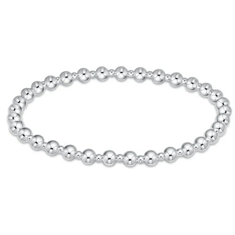 Classic Grateful Pattern Sterling 4mm Bead Bracelet