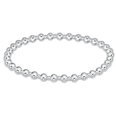 Classic Grateful Pattern Sterling 4mm Bead Bracelet