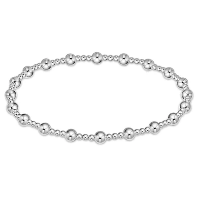 Classic Sincerity Pattern Sterling 4mm Bead Bracelet