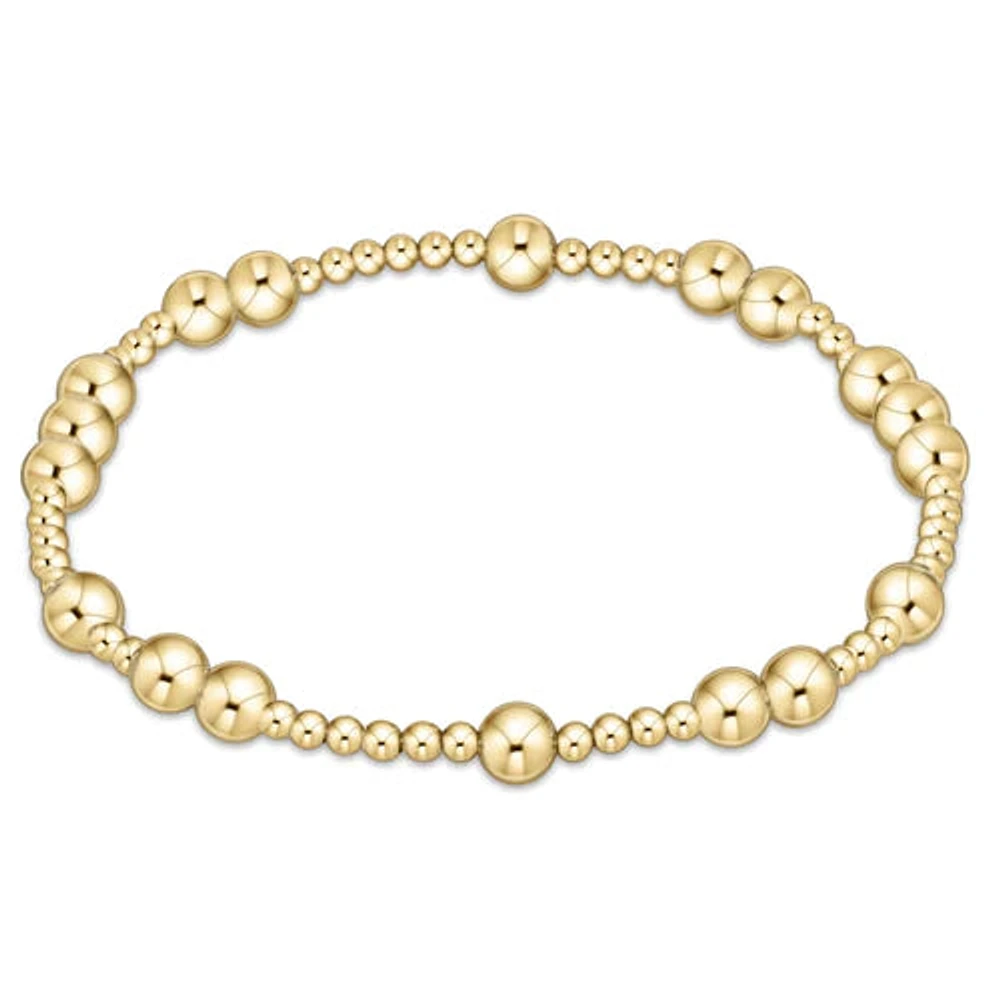 Hope Unwritten 5mm Bead Bracelet - Gold - Size 7.25''