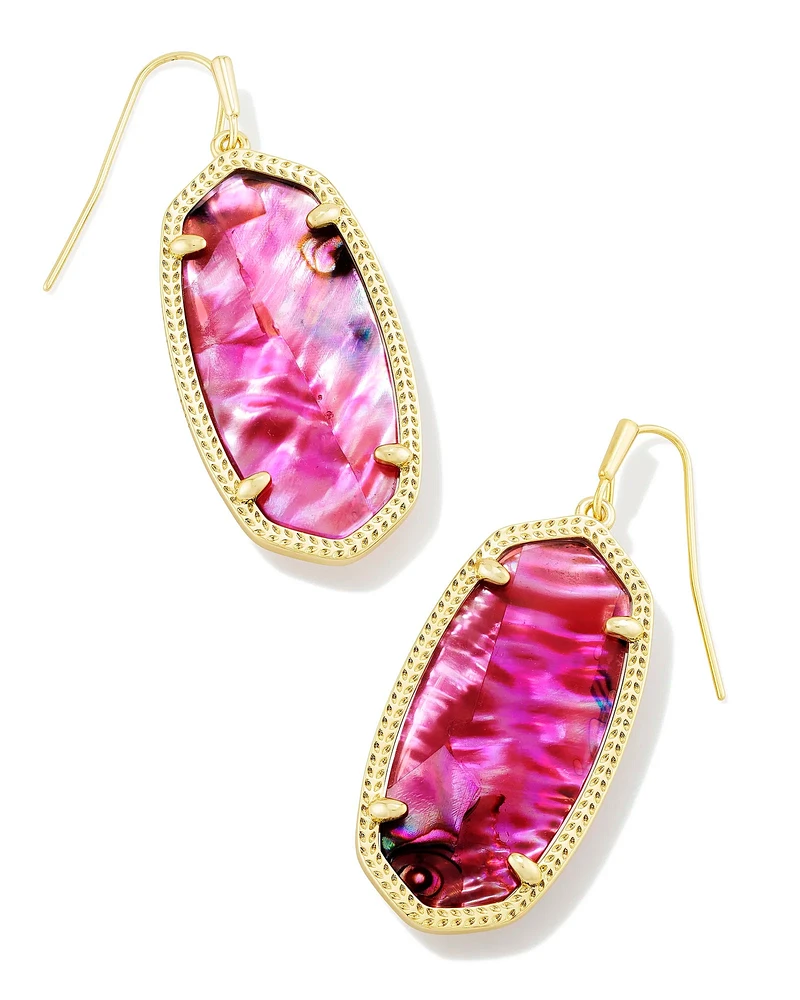 Elle Drop Earrings - Light Burgundy Illusion