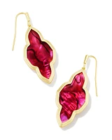 Framed Abbie Drop Earrings in Light Burgundy Illusion