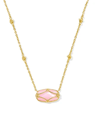Elisa Lattice Frame Short Pendant Necklace