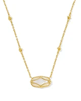 Elisa Lattice Frame Short Pendant Necklace