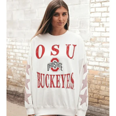 Ohio State Wynn Star Sleeve Oversized Crew