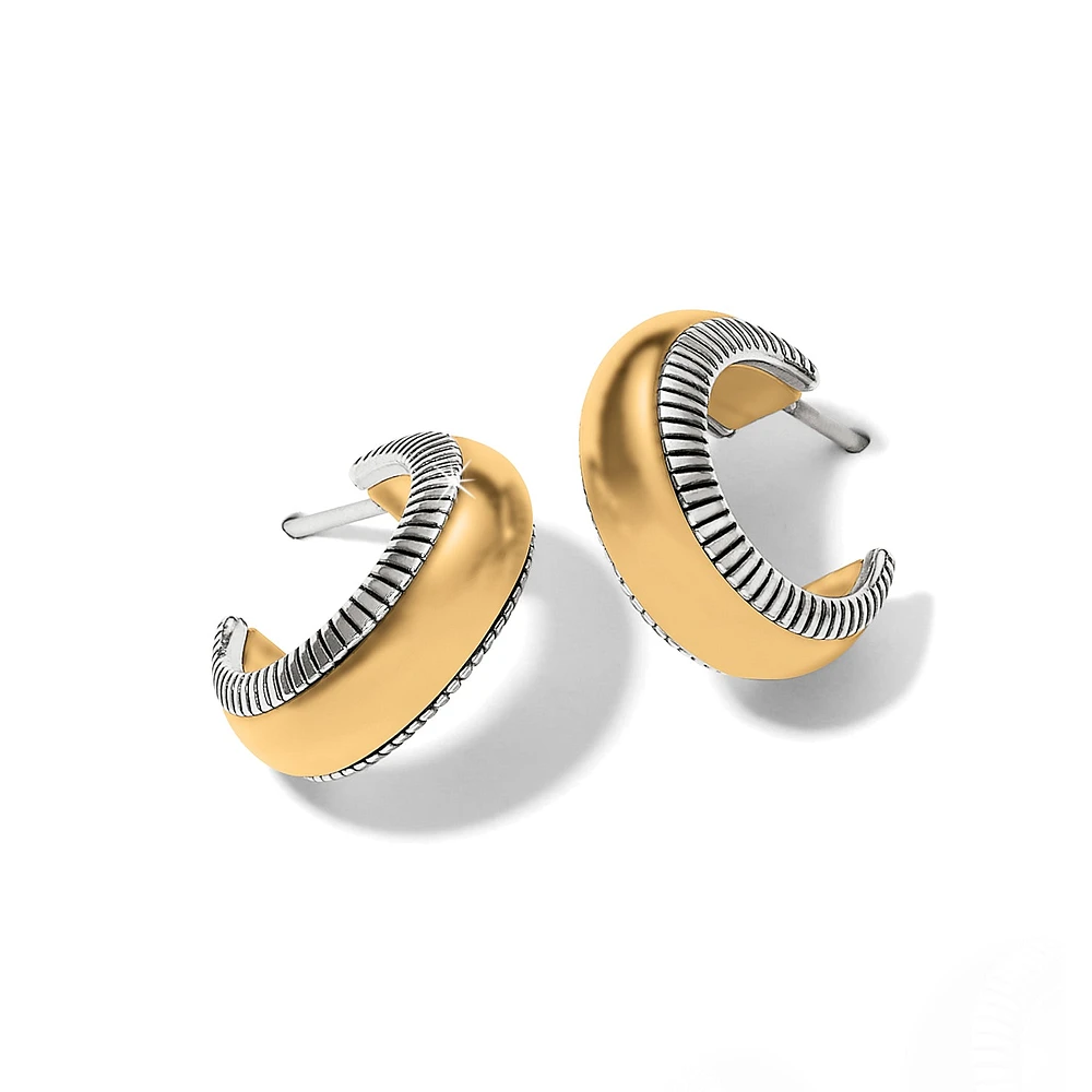 Interlok Noir Golden Small Hoop Earrings