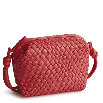 Blake Crossbody - Woven Faux Leather