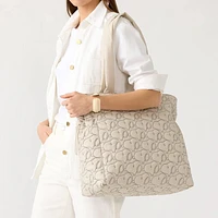 Original Zip Tote: Pumice Stone with Coffee Bean