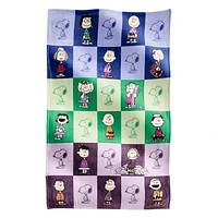 Plush Throw Blanket: Peanuts Pals Check