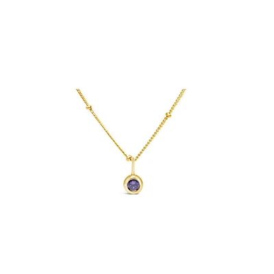 February Birthstone Necklace - Gold